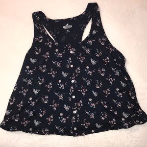 Hollister floral flowy tank top